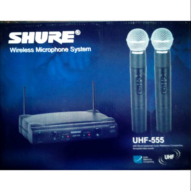Mic Wireless SHURE 2Ch UHF555