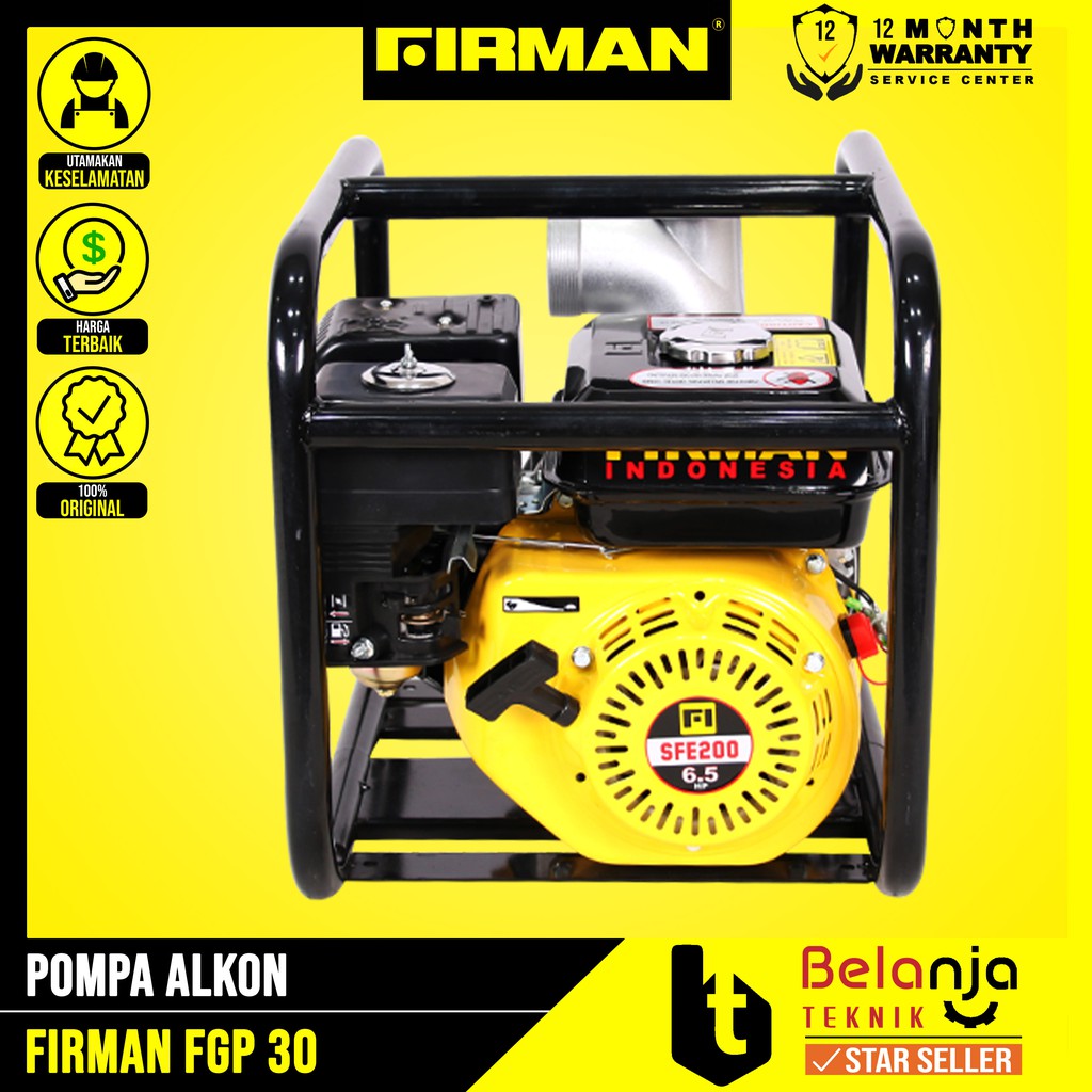 Firman Mesin Alkon FGP 30 Pompa Air Irigasi 3 Inch 8 Meter FGP30
