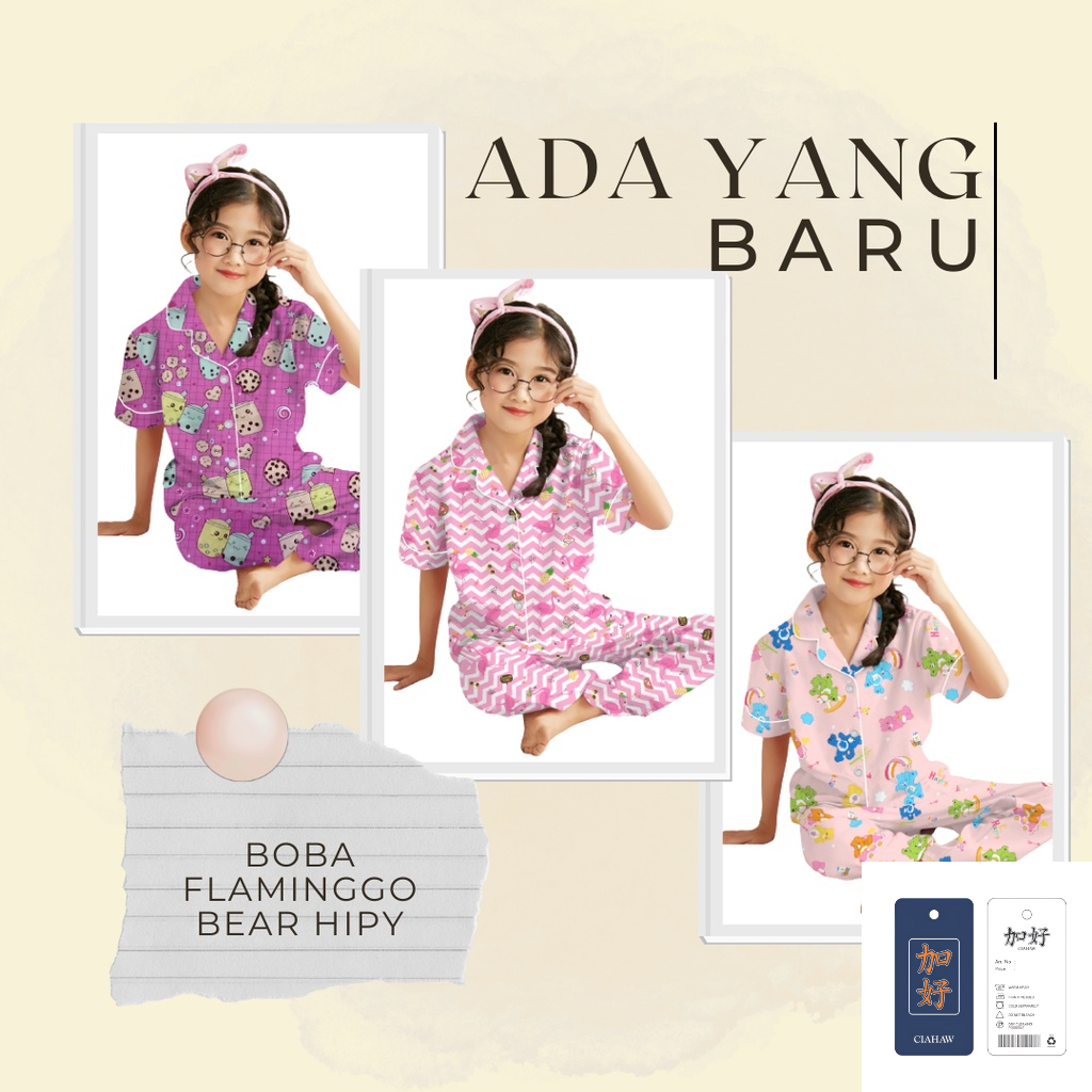 CIAHAW- Piyama Anak Perempuan 3-10 Tahun Motif BTS Terbaru/baju tidur anak perempuan