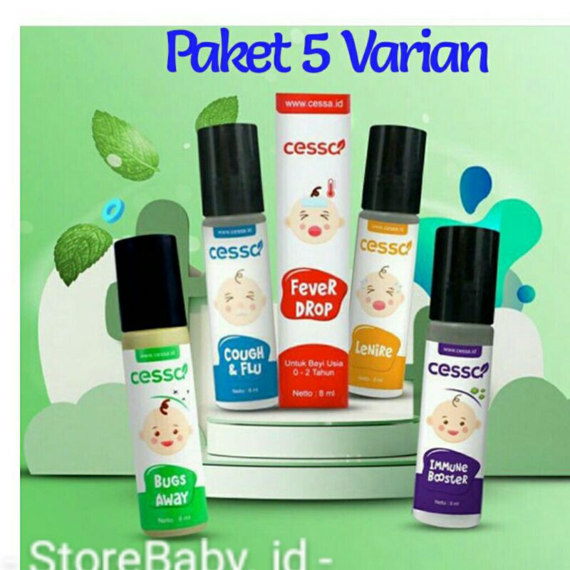 COD - Paket Hemat Cessa cough and flu,cessa fever,Cessa Bugs away,Cessa Lenire,cessa imune