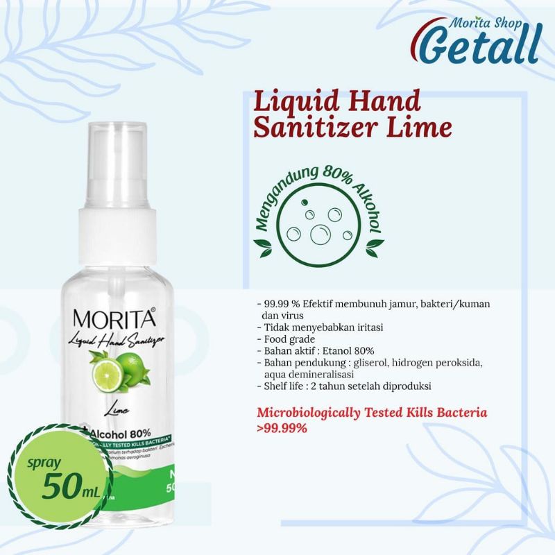 HAND SANITIZER LIQUID MORITA 50 ML Original