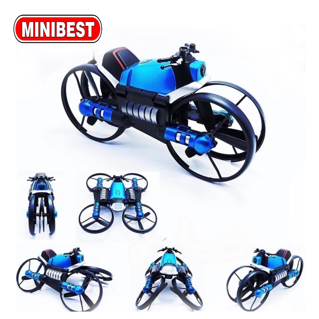 H6 2 In 1 Drone Motorcycle Vehicle Multi-functional Folding Aircraft Quadcopter Toy For K