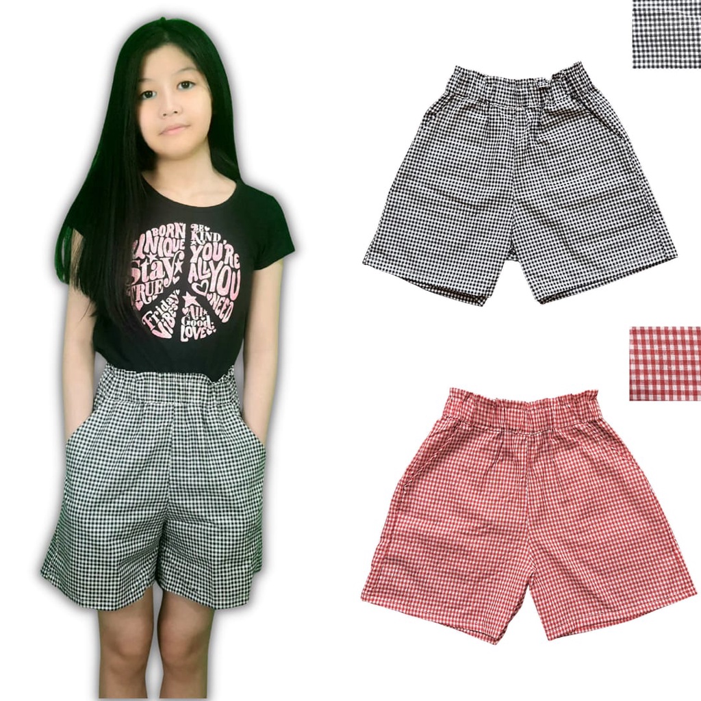 Celana Pendek Anak Perempuan Hotpants Katun 4-15 tahun S M L XL XXL