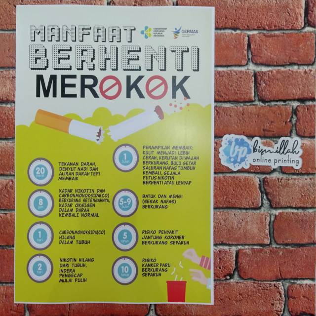 Jual Poster manfaat berhenti merokok Shopee Indonesia