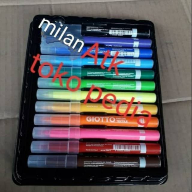 

Spidol Permanent Gioto Decor Textile Isi 12 Pcs.