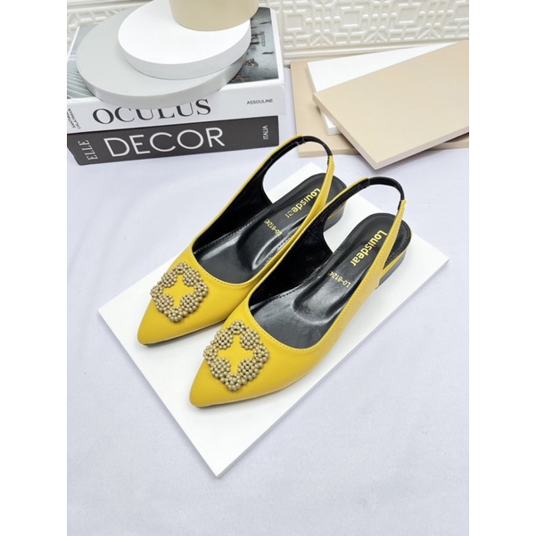 sepatu flat shoes wanita terbaru kekinian pesta louisdear flat 2 cm bahan dove B70