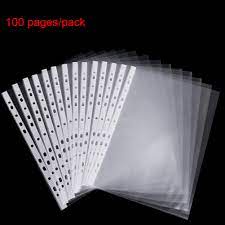 

Transparent PP, Pocket with Multiholes 0,10 mm, Glass Clear 10 Pcs/set 5021