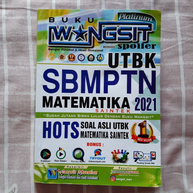 [Preloved] Buku Wangsit UTBK SBMPTN 2021 Matematika + Rumus Sakti MTK || Wangsit Saintek
