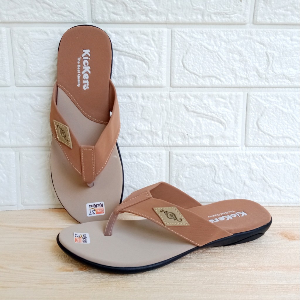 Kickers RF.01 Sandal Wanita Jepit Flat Size 37-40