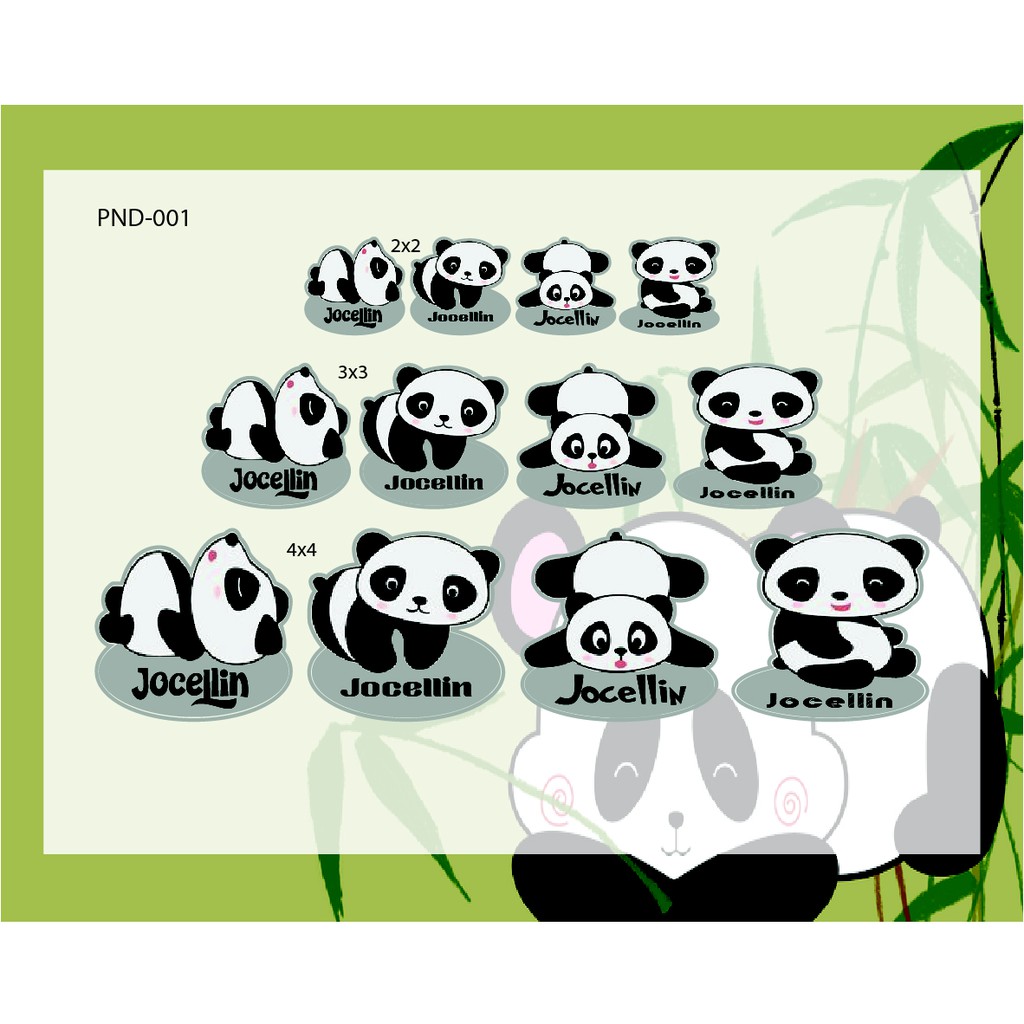 

STICKER LABEL NAMA ANAK CUSTOM (ESTIMASI 60-80pcs) Panda