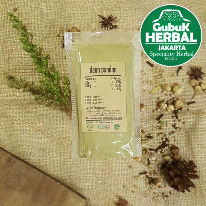 

DAUN PANDAN BUBUK 500 GRAM - Pandanus Amaryllifolius - MURNI TANPA GULA - BUBUK HALUS