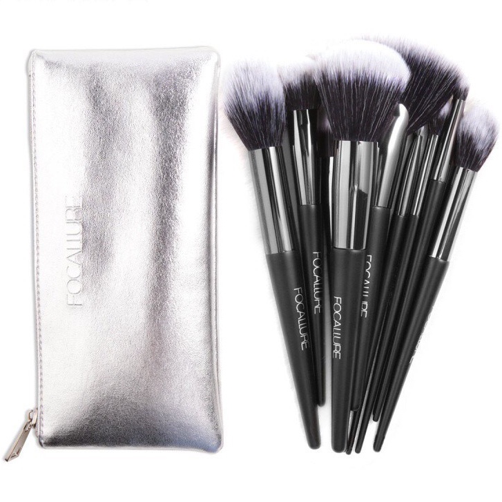 (READY&amp;ORI) Focallure Brush 10 pcs Eyeshadow 10pc Blending Make Up Brush Set/kuas kit Pouch lembut sintetis FA70 FA 70 Kuas Blending