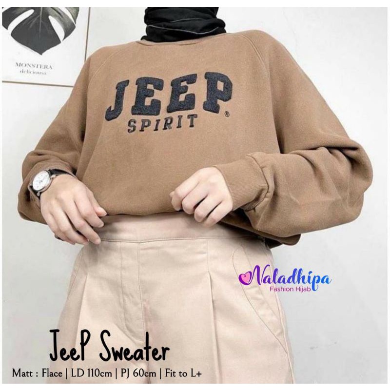Jeep sweater / sweater cewek kekinian Ori by Naladhipa