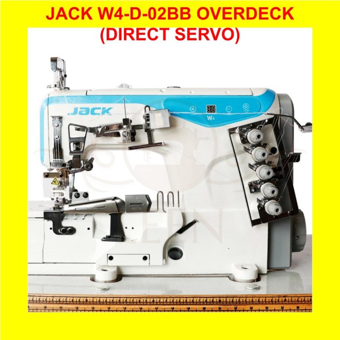Mesin Overdeck Direct Servo Jack W4-D-02BB W 4 Overdek Jahit Kaos LEEN