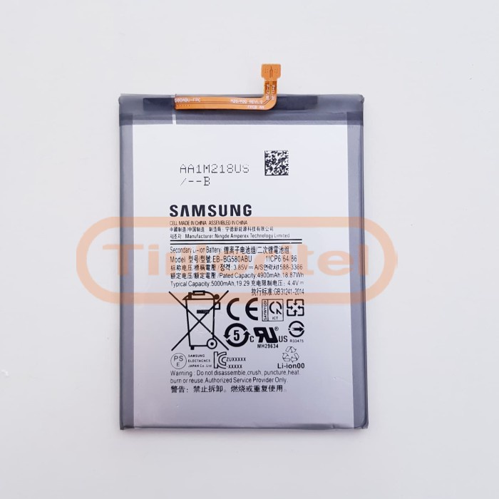 BATTERY BATERAI BATRE ORI 100% SAMSUNG M20 / M30 / EB--BG580ABU