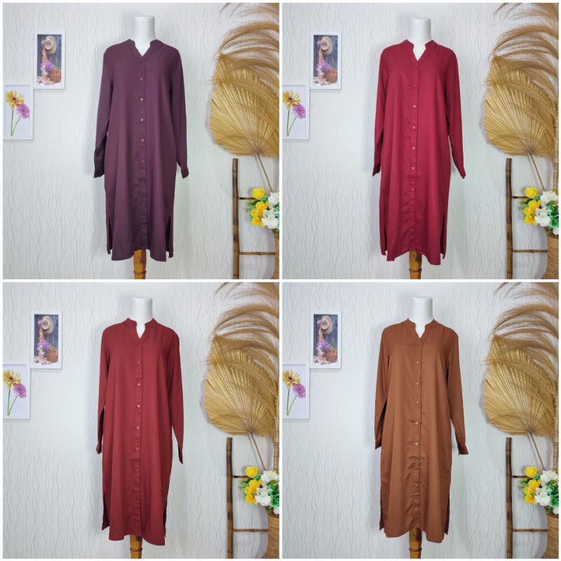 LONG TUNIK ST.YVES CEWEK KEMEJA TUNIK PANJANG WANITA BRAND MATAHARI MURAH CANTIK ORIGINAL