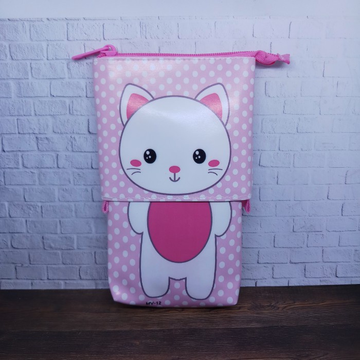 

Cantik Pensil Case / Tempat Pensil 1 Zipper Peek-A-Boo Motif Kucing Sale!!!