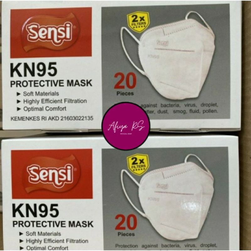 Masker Sensi KN95 Protective Mask isi 20 Pcs