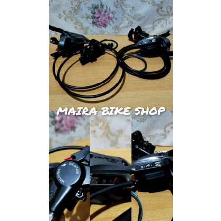 BRAKE SET Hydraulic Disc Brake PLUS SHIFTER 3X9 SPEED.