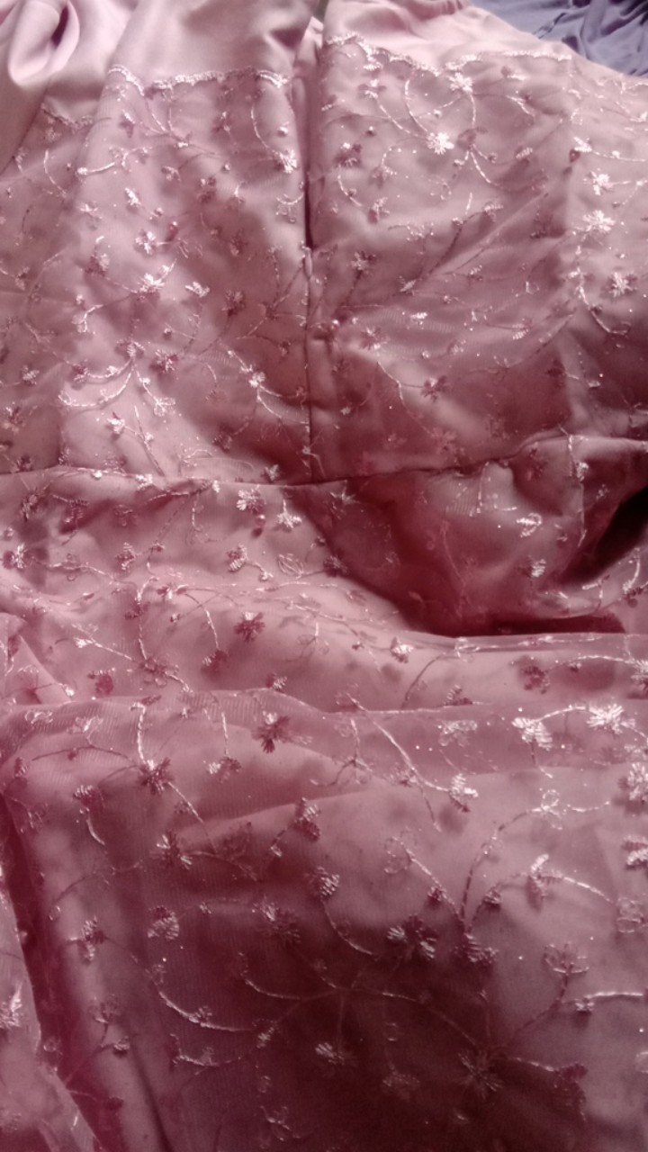 Ready Again...!!!batik Gamis Brokat Tile Mutiara Aurel Premium - Kayla - Sabrina