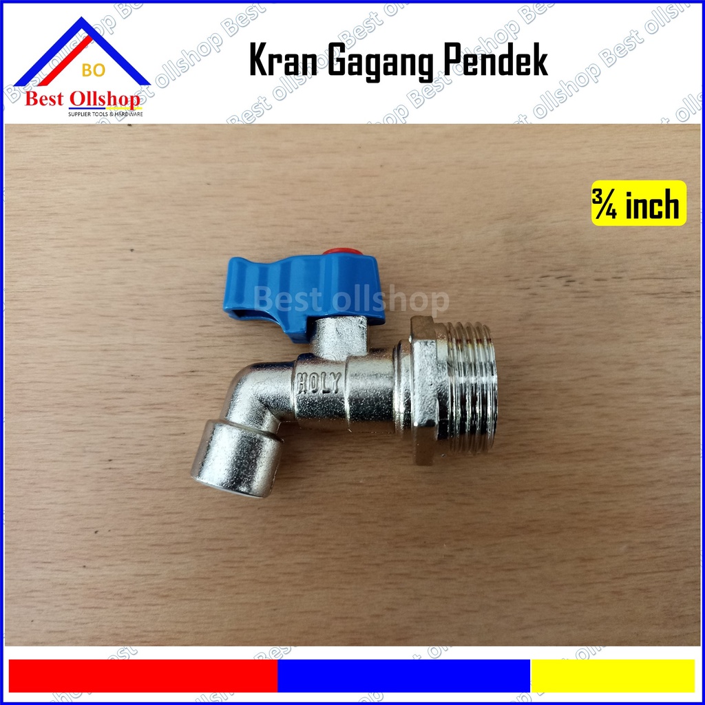 Kran babet pendek 1/2 / 3/4 inch / Kran Air Gagang Pendek Cebol