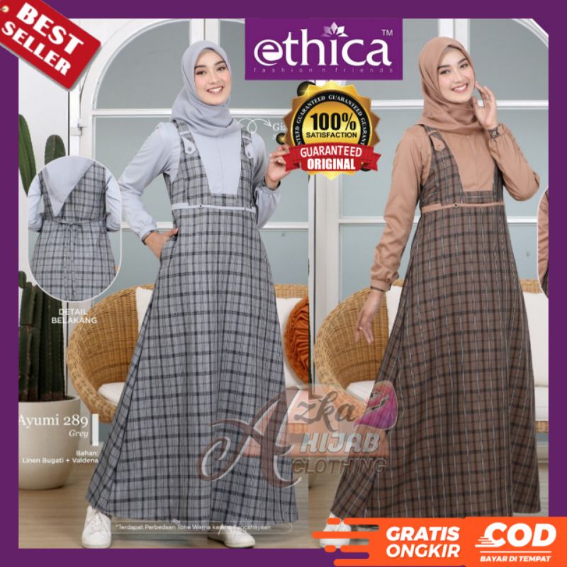 GAMIS ETHICA AYUMI 289 / BAJU GAMIS TERBARU 2022 / GAMIS SIMPLE ELEGAN / GAMIS MODERN / DRESS GAMIS 