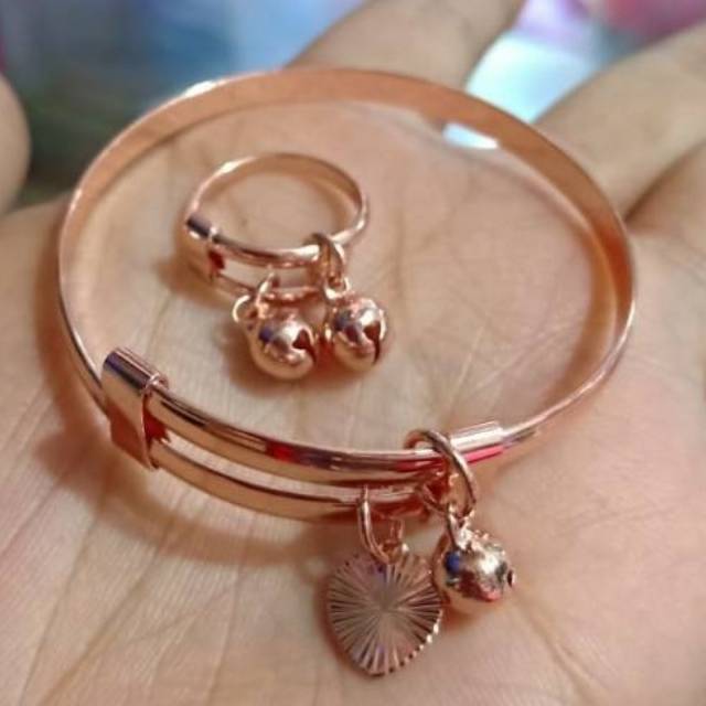Gelang Dan Cincin Karo Lapis Suasa Set Dewasa Murah Shopee Indonesia
