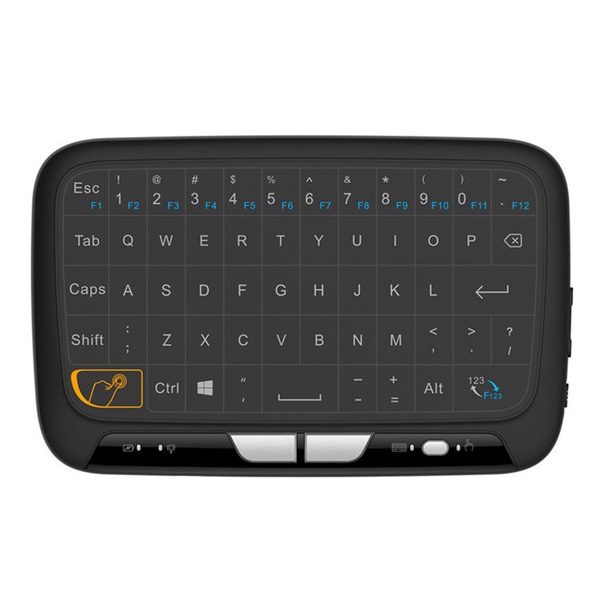 Alphun Air Mouse Touchpad Keyboard Wireless 2.4 GHz - H18 - Black