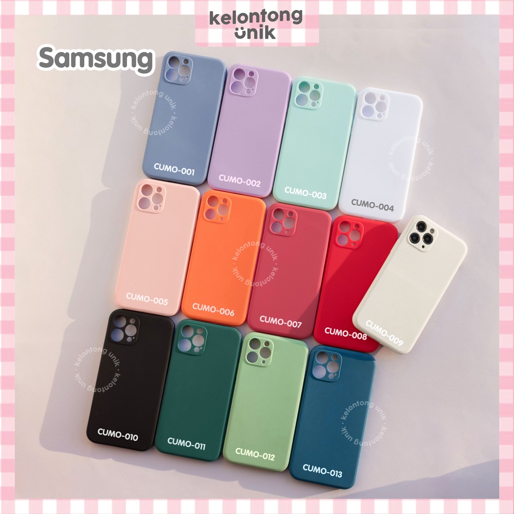 Samsung - Square Edge Silicone Matte Macaron Soft Case + Lens Cover