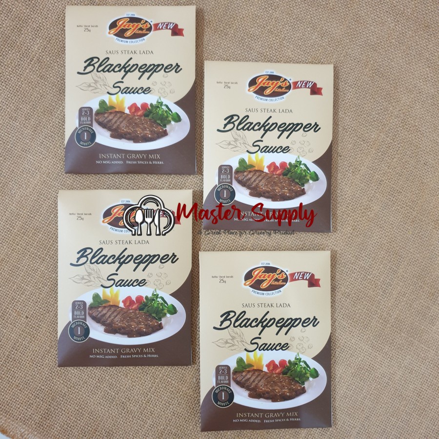 

JAYS BLACK PEPPER SAUCE 25 GR / SAUS STEAK LADA HITAM / SAUS STEAK ENAK