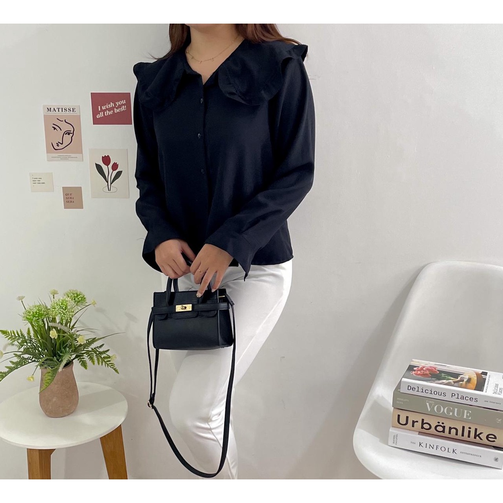 Chelsea Top - Clothme.co / Atasan Wanita - Kemeja Wanita - Blouse Wanita-Black