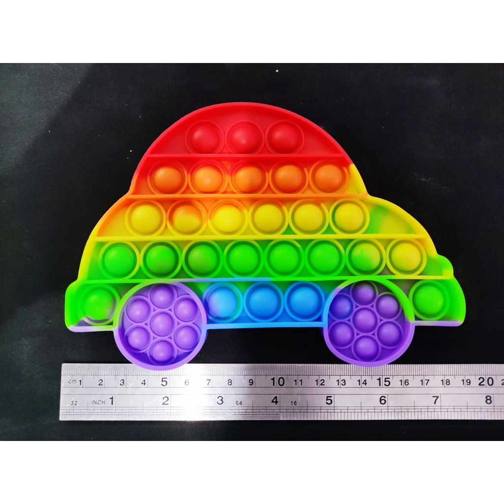 Tas Pop It Motif UNICORN / Mainan pop it murah popit Pop Its Square rainbow multicolor Fidget Toy Push bubble Penghilang Stres-Mobil KODOK