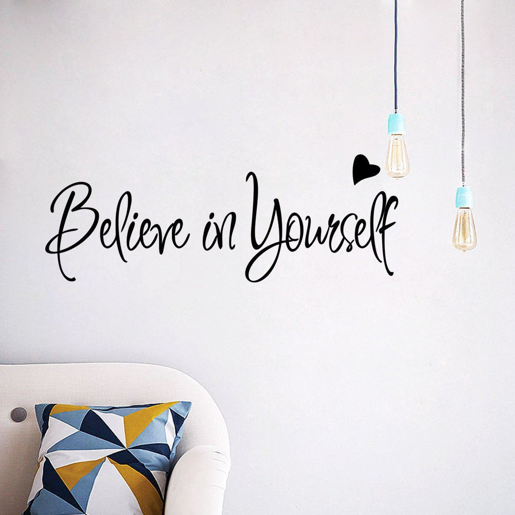 [NEW] Stiker Wallpaper Dinding Kaca Quote Believe In Yourself
