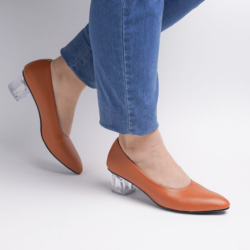 Andien flat shoes - sepatu sandal flatshoes wanita hak kaca 5 cm ukuran besar 41 42 43 44 45 upsize 