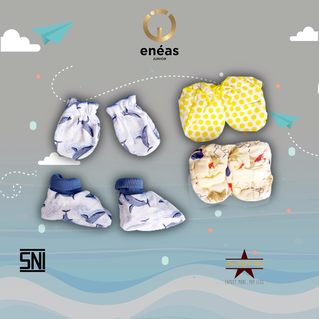 Eneas Junior Sarung Tangan Kaki Rip Per 6 Pasang Motif Cowo