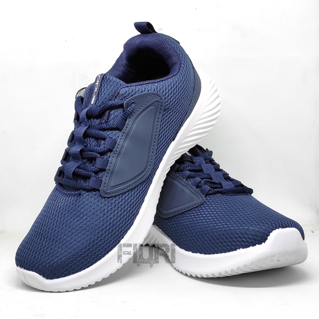 FIURI - Ando Original - ZIKO 39-43 Biru - Sepatu Kets Pria - Sepatu Sneakers Pria - Sepatu Olahraga Sport Pria - Sepatu Casual - Sepatu Jogging Lari Fitness Gym Senam Pria - Sepatu Sekolah Bertali SD SMP SMA - Fiuri