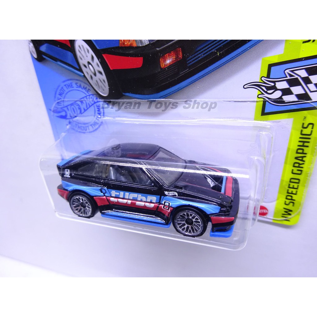 Hot Wheels 1985 Honda CR-X Hitam Turbo