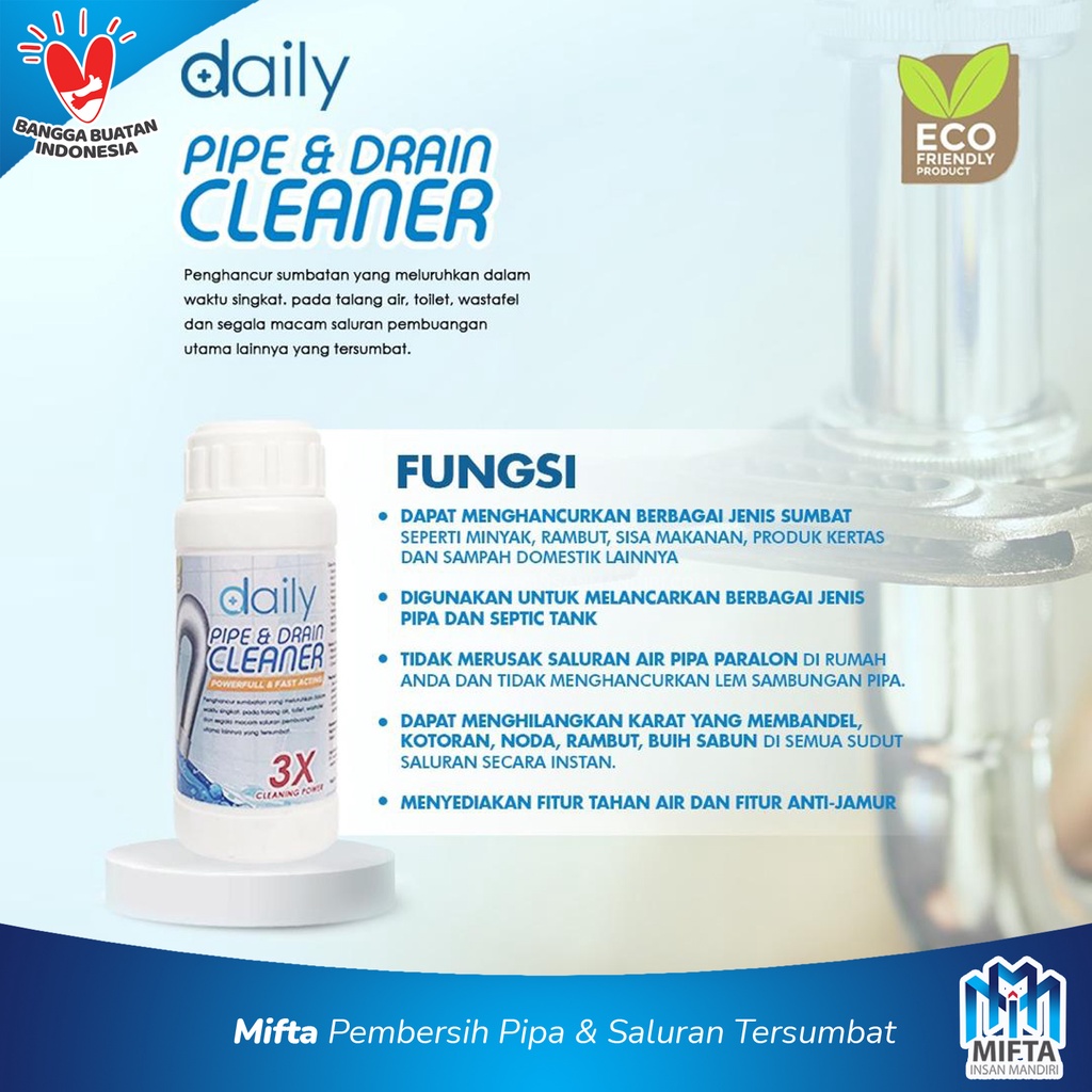 DAILY PEMBERSIH SALURAN PIPA / PIPE &amp; DRAIN CLEANER / PEMBERSIH PIPA