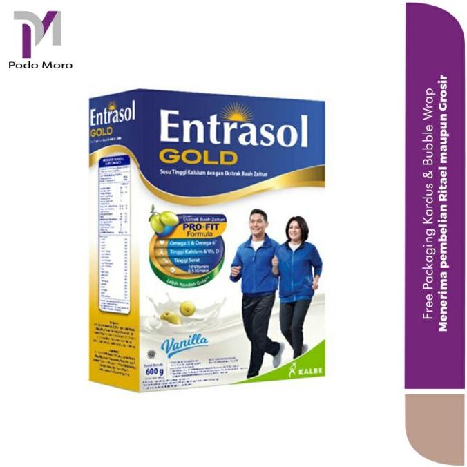 [COD] Entrasol Gold Vanilla 600 gram / Susu Lansia / Susu Entrasol Gold [COD]