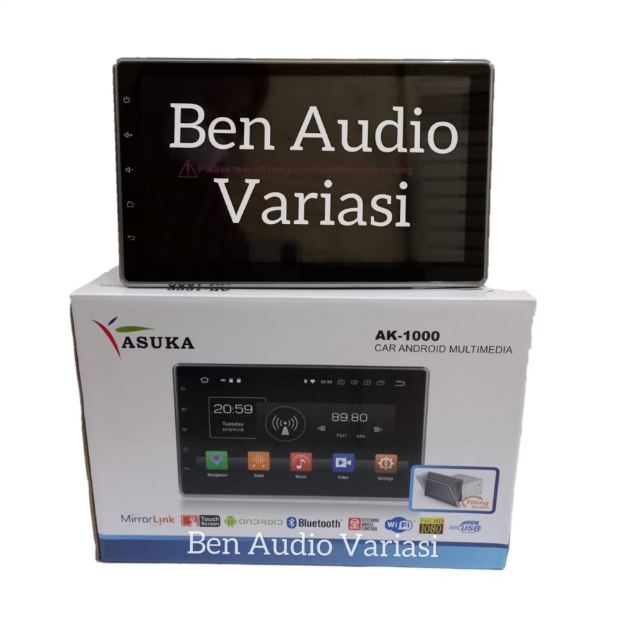 Head unit android Asuka AK 1000 free kamera mundur