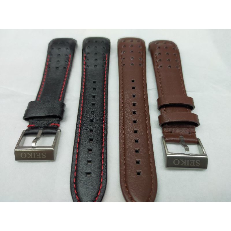 strap tali jam kulit jam  Seiko  Barcelona size 21 mm tali jam tangan Seiko size 21 mm tali Seiko Barcelona