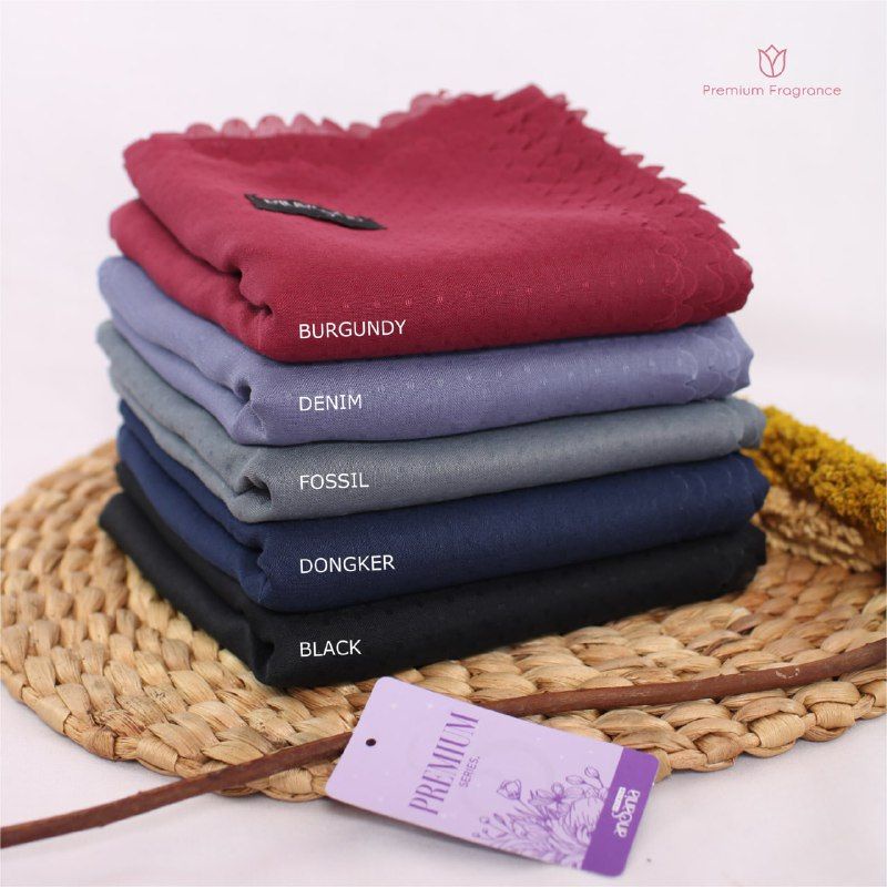 ANSANIA - RUBIYA Kerudung hijab segi empat wangi premium fragrance polysofter dobby  110x110cm