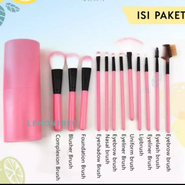 Make Up Kuas Makeup Kosmetik Make Up Pro Rias Brush 10pcs Set Tube Tabung