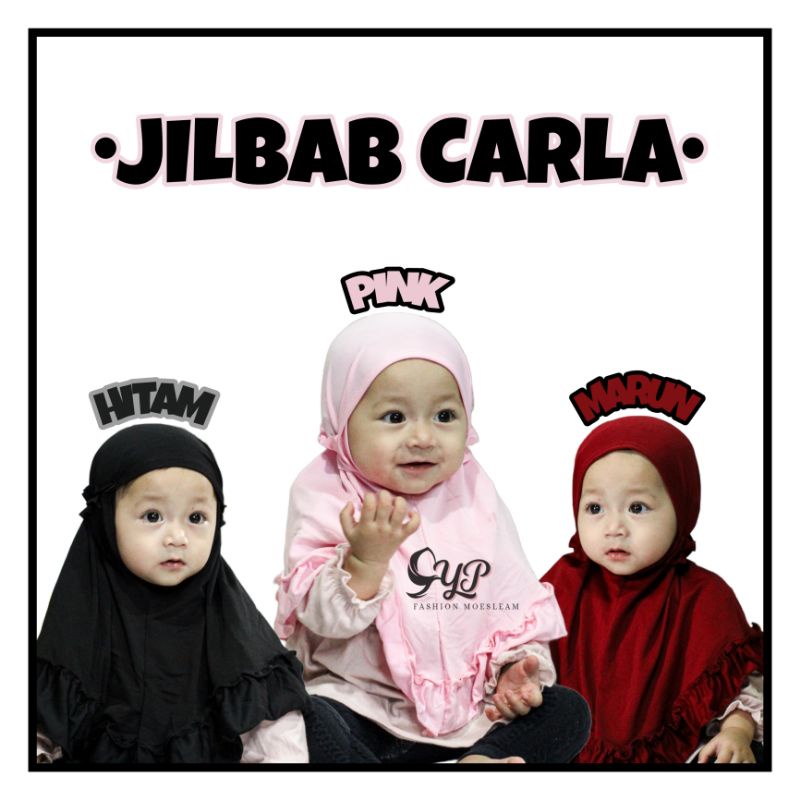 JILBAB ANAK CARLA  USIA 0-3 TAHUN PREMIUN/HIJAB BAYI