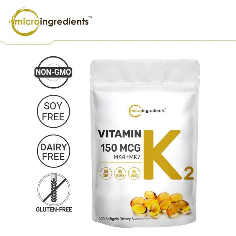 MicroIngredients Vitamin K2 150mcg isi 300 Softgel