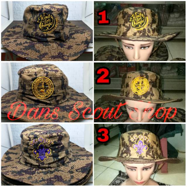 Topi rimba loreng pramuka Topi Loreng Pramuka Topi Pramuka 3 Variasi Topi Rimba Loreng Topi 3 Varias