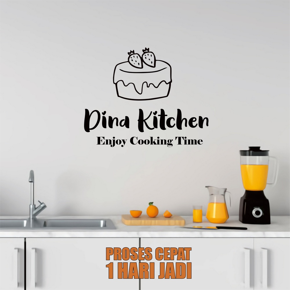 Stiker Sticker Dinding Kitchen/Dapur Custom Cutting Stiker Vinyl Kaca Tembok Keramik 14
