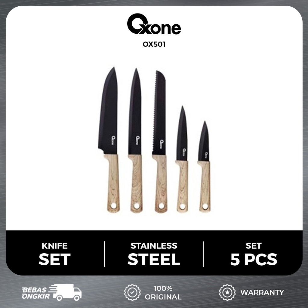 Oxone OX501 Knife Set Pisau Set Tajam Kitchen Tools Berkualitas