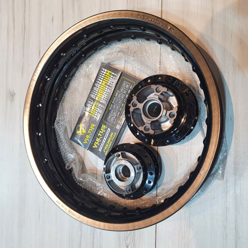 Velg Alloy CRV Japan 17 x  160 dan 17 x 185 Bronze Kilat Set Tromol SYS Supra x 125 Fi Jari Crome 1s