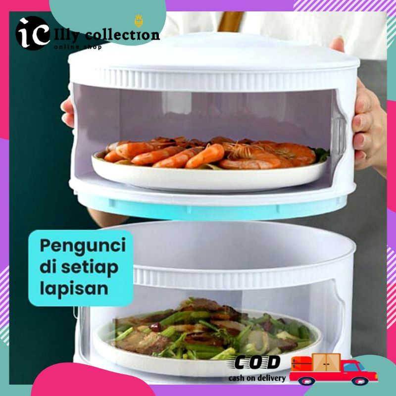 Food Storage 4 Susun Rak Tudung Saji Tingkat Tempat Penyimpanan Makanan